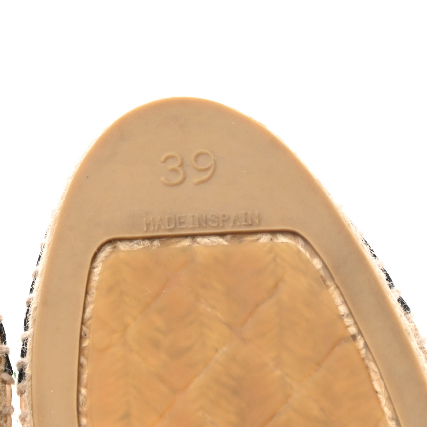 Lambskin CC Espadrilles 39 Beige Black