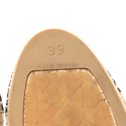 Chanel Lambskin CC Espadrilles 39 Beige Black 7 of 9