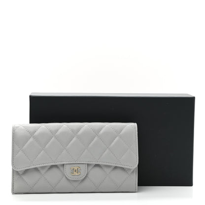 Chanel Caviar Quilted Large Flap Wallet Grey 8 of 8