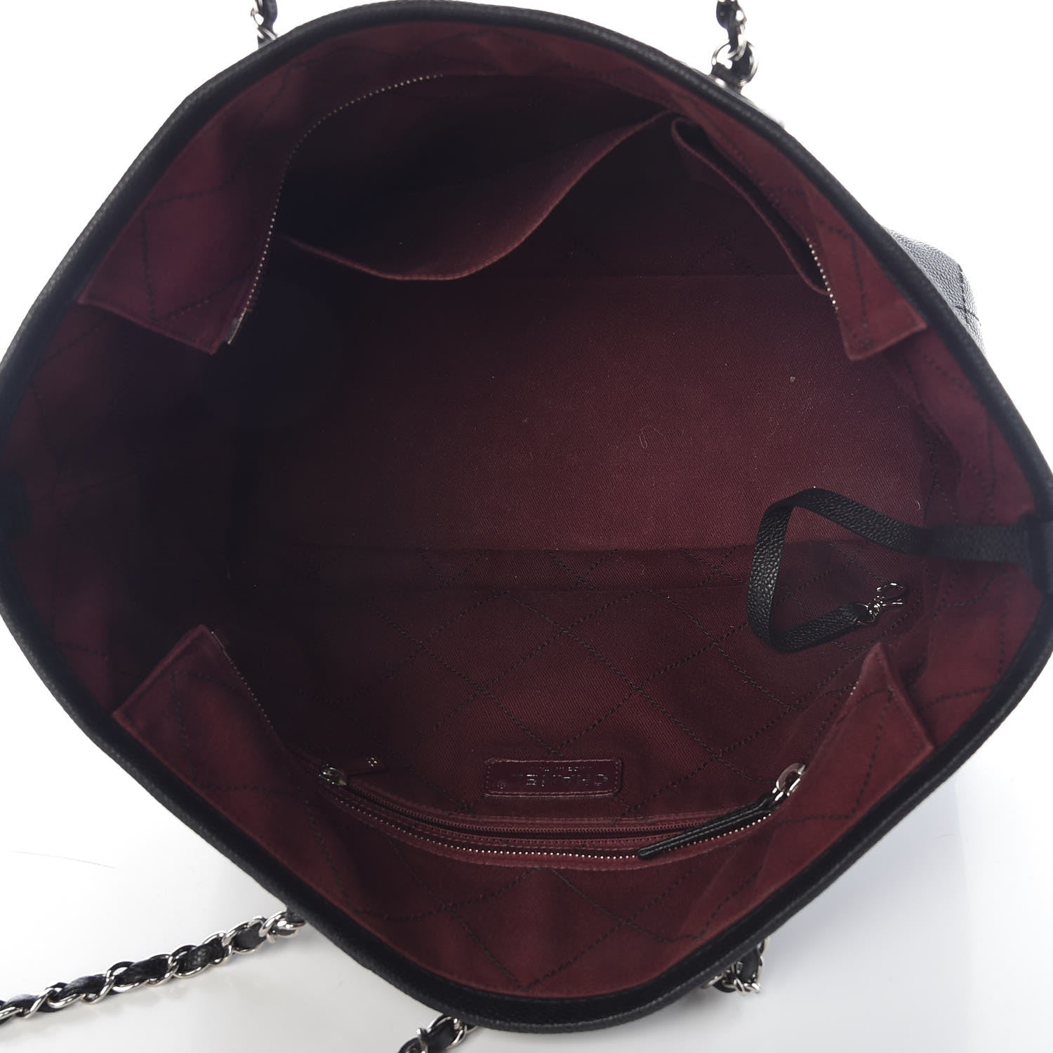 Chanel Grained Calfskin Quilted Small Daily Shopping Tote Black 16 of 23