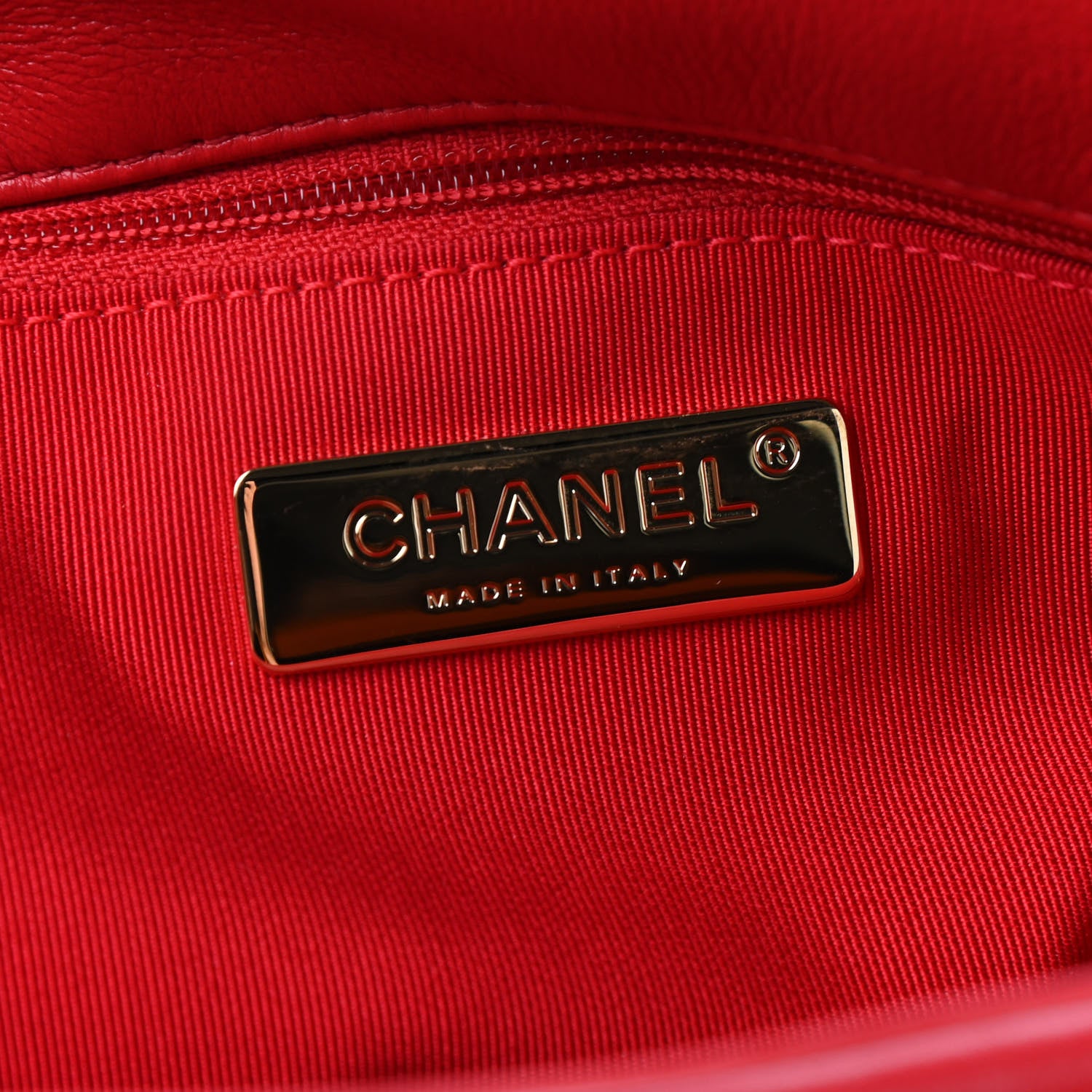 Chanel Lambskin Quilted Medium Chanel 19 Flap Red 6 of 10