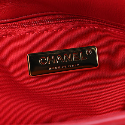 Chanel Lambskin Quilted Medium Chanel 19 Flap Red 6 of 10