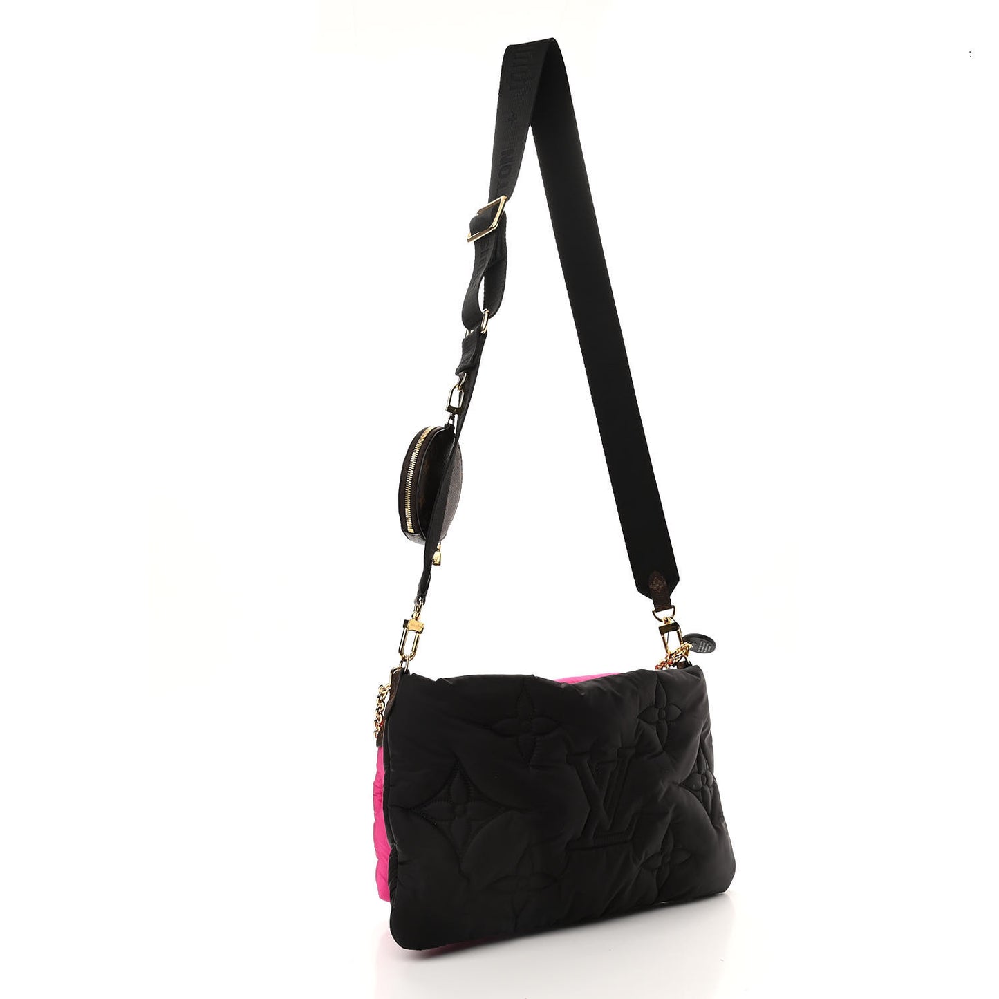 Econyl Monogram Pillow Maxi Multi Pochette Accessories Black Fuchsia