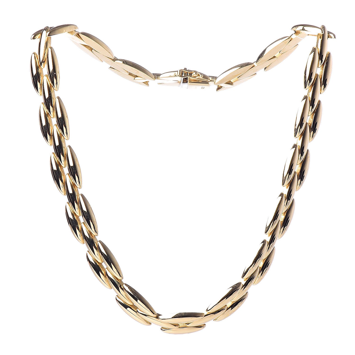 Cartier 18K Yellow Gold Gentiane Link Necklace 3 of 4