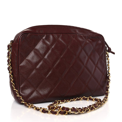 Chanel Caviar Quilted Camera Case Burgundy 3 of 8