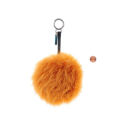 Fendi Fox Mink Rabbit Fur Vitello Flamingo Monster Bag Bug Charm Honey Black Multicolor 2 of 4