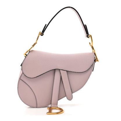 Christian Dior Grained Calfskin Mini Saddle Bag Light Pink 1 of 14