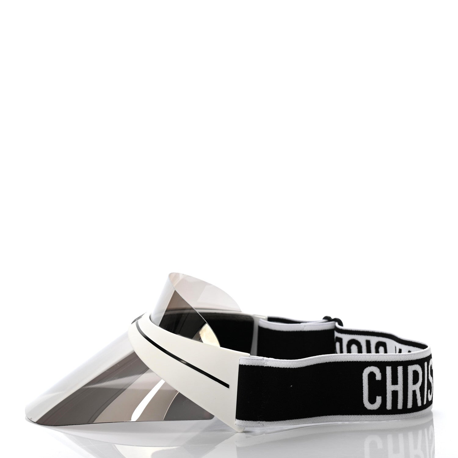 Christian Dior Mirrored DiorClub1 Sun Visor White Black 4 of 7