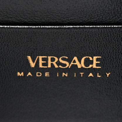Versace Satin Crystal Studded Leopard Mini La Medusa Bag Black 5 of 9