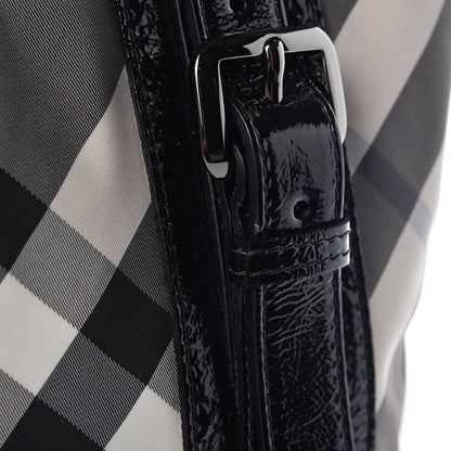 Burberry Patent Trim Smoked Check Tote Black 10 of 14