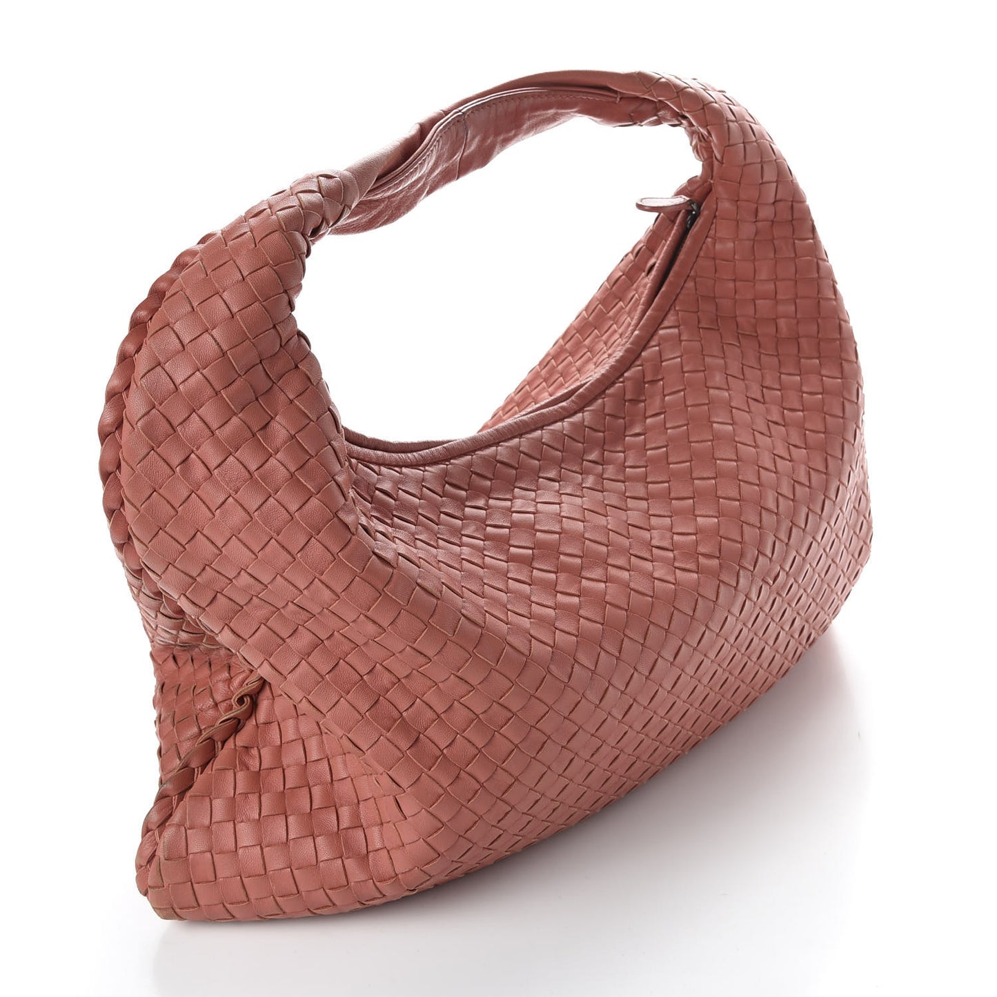 Nappa Intrecciato Large Veneta Hobo Quarzo