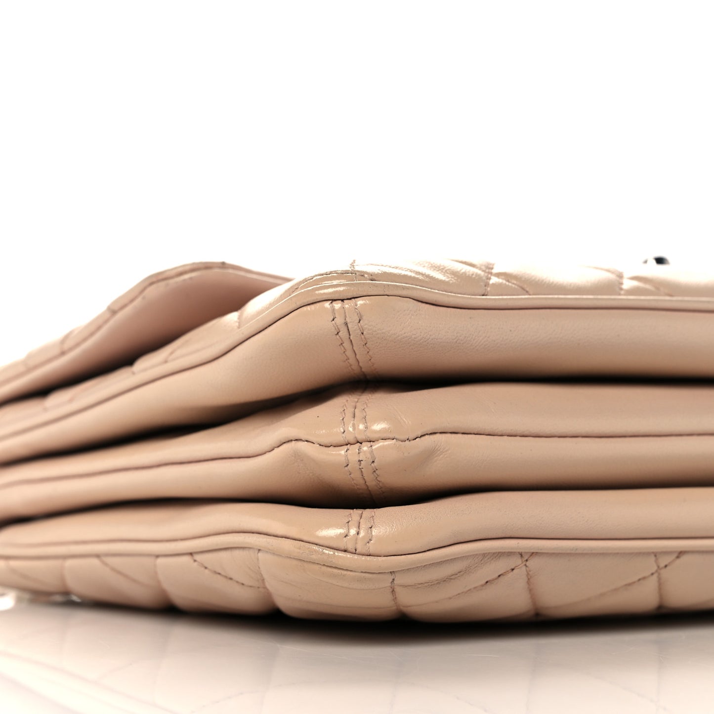 Lambskin Quilted 3 Jumbo Flap Light Pink
