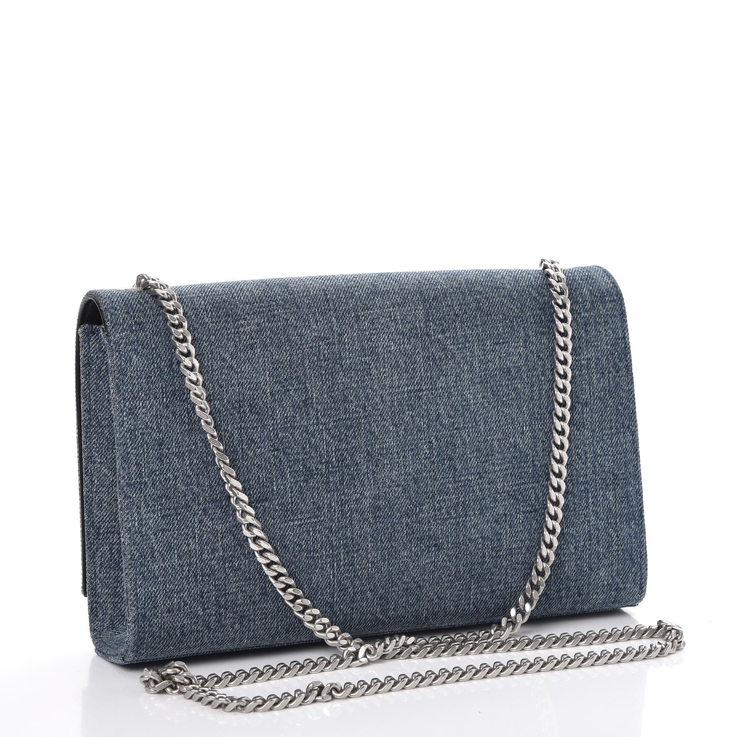 Denim Medium Classic Monogram Kate Satchel Light Blue