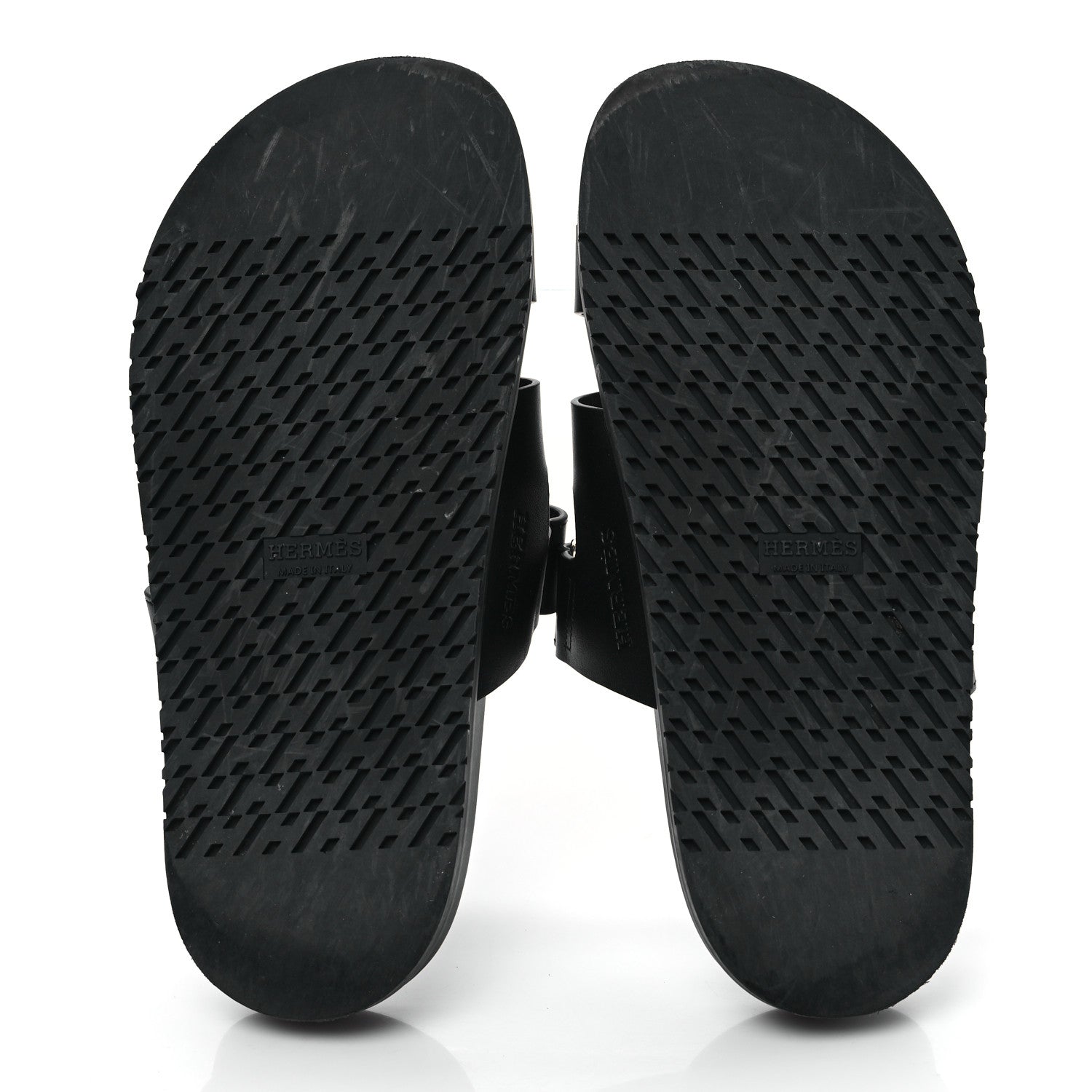 Hermes Calfskin Womens Chypre Sandals 38 Black 6 of 9