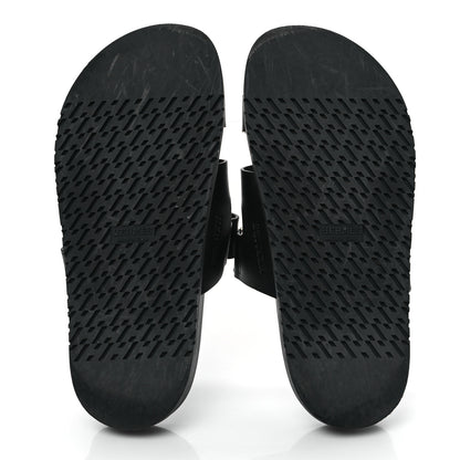 Hermes Calfskin Womens Chypre Sandals 38 Black 6 of 9