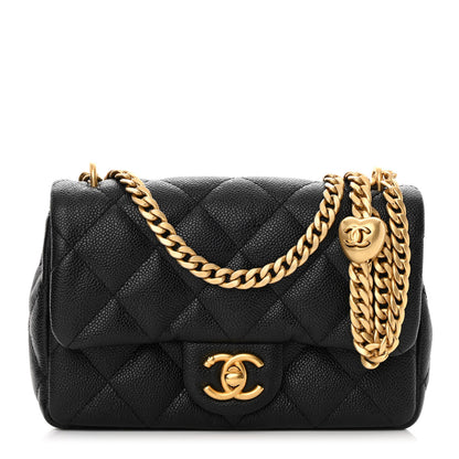 Chanel Caviar Quilted Mini Sweetheart Rectangular Flap Black 1 of 11
