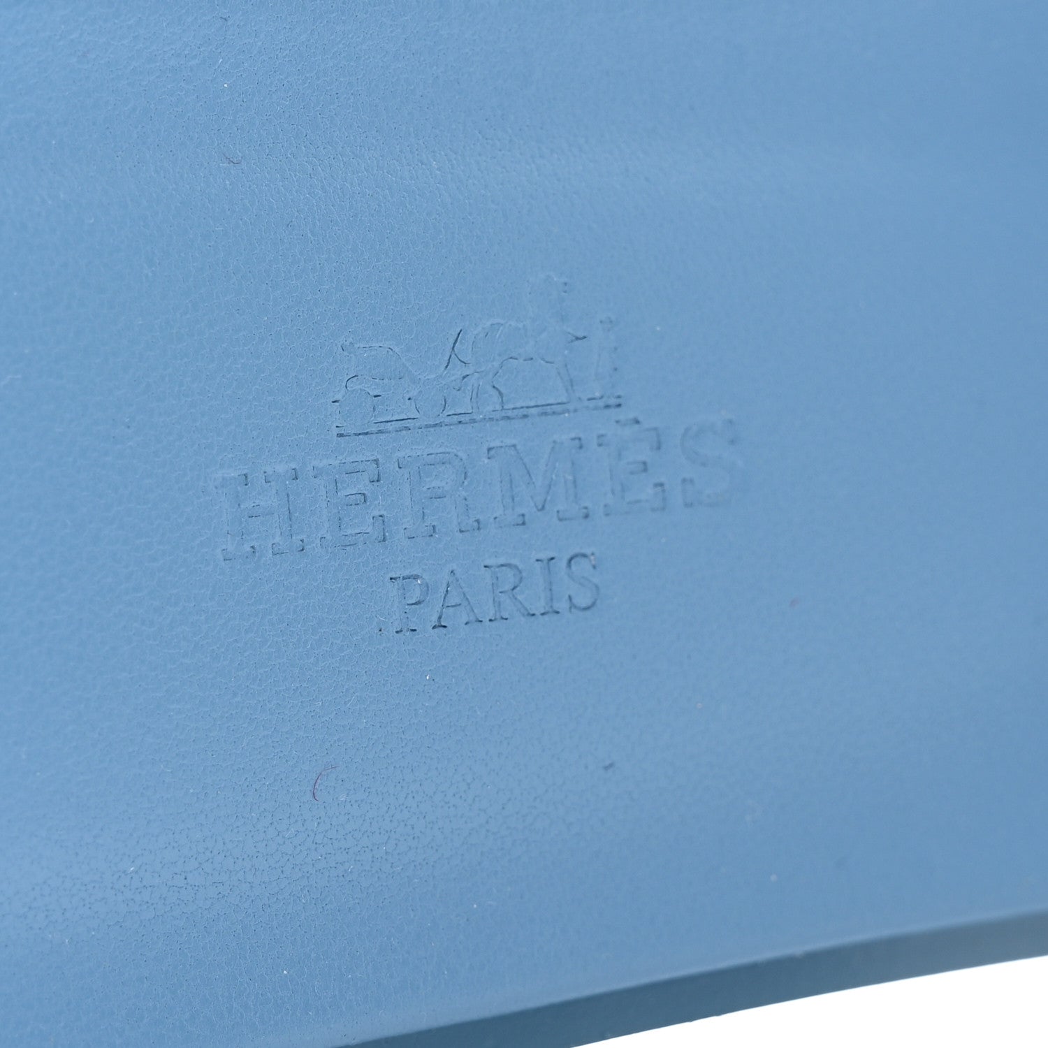 Hermes Box Calfskin Oran Sandals 37.5 Bleu Cameo 6 of 9