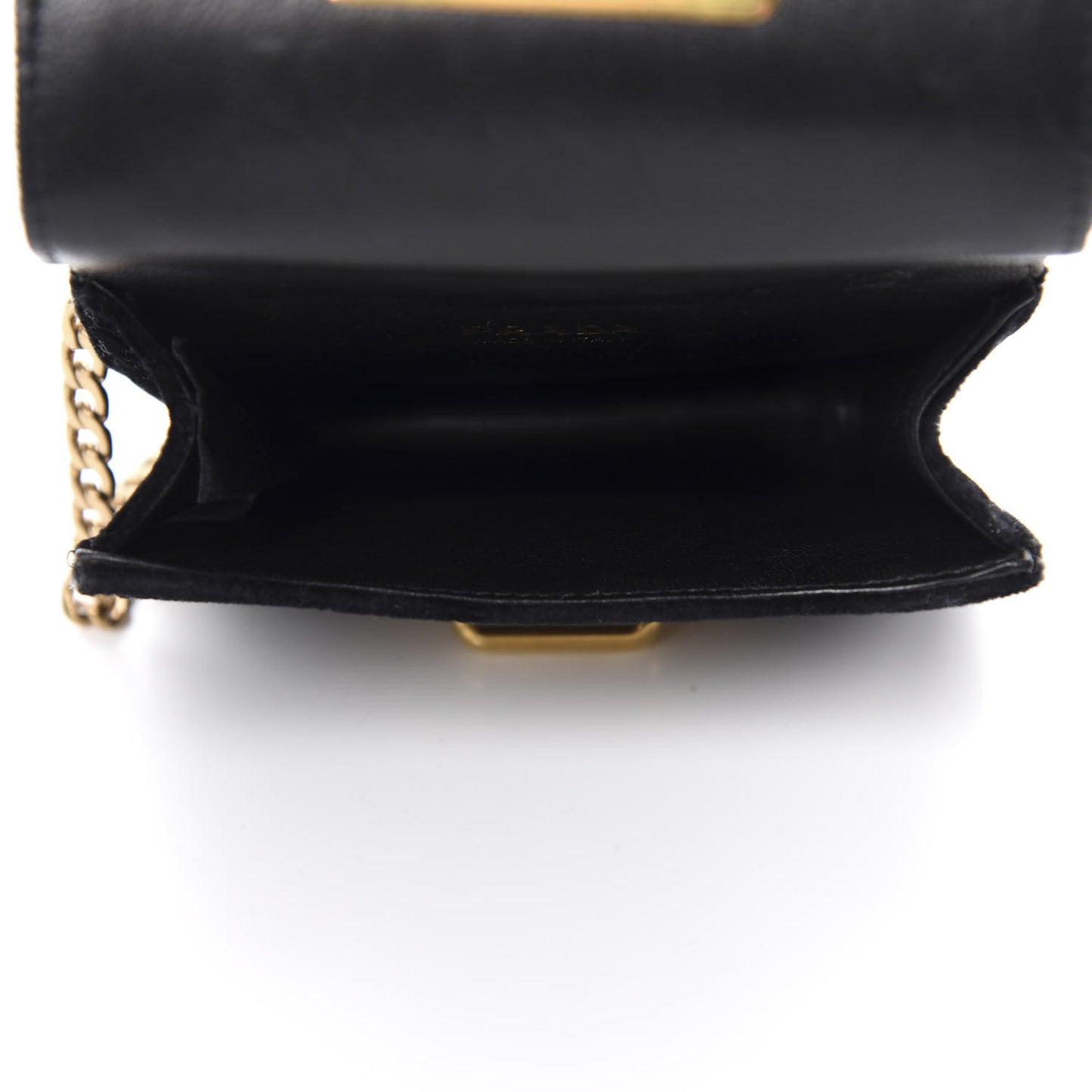 Velvet Crocodile Micro Cahier Bag Black