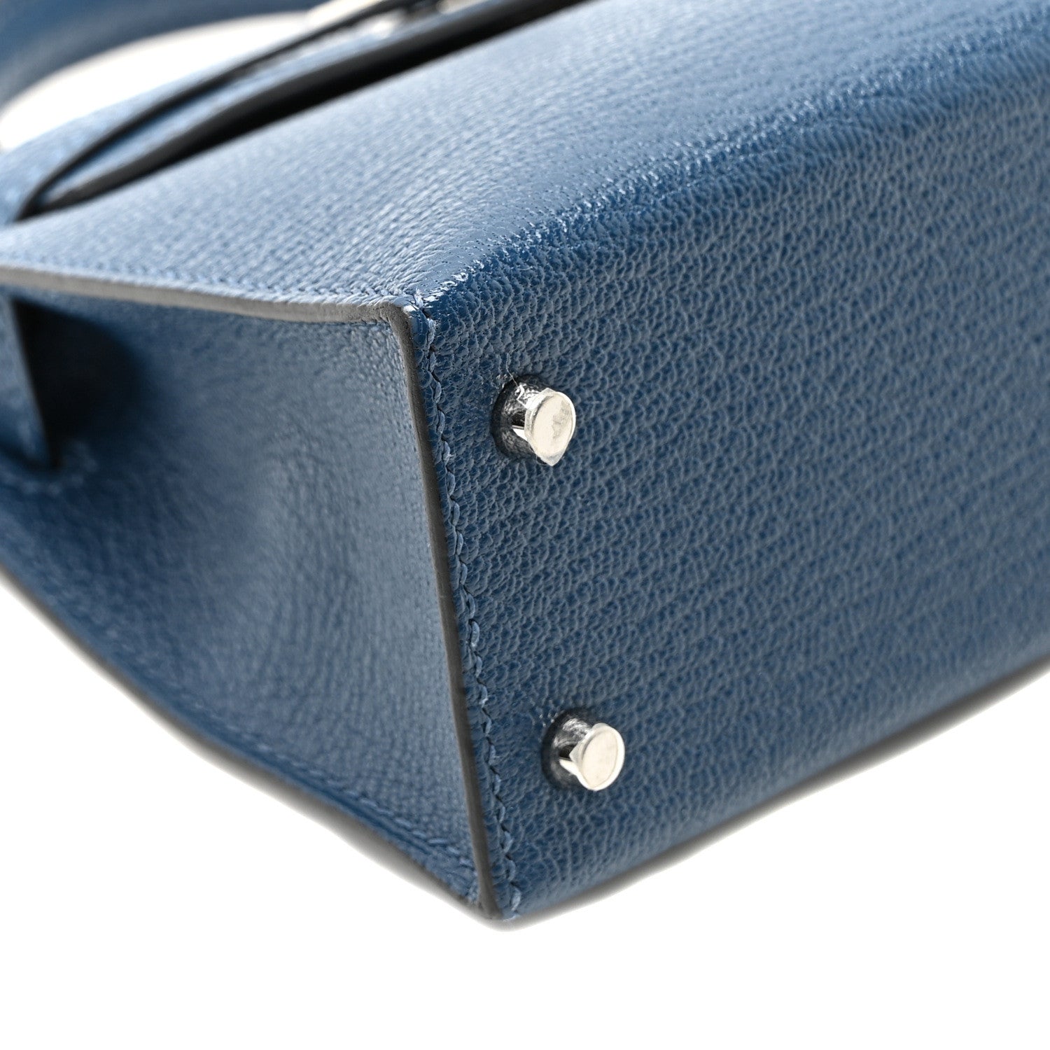 Hermes Chevre Mysore Verso Mini Kelly Sellier 20 Deep Bleu Ebene 8 of 9