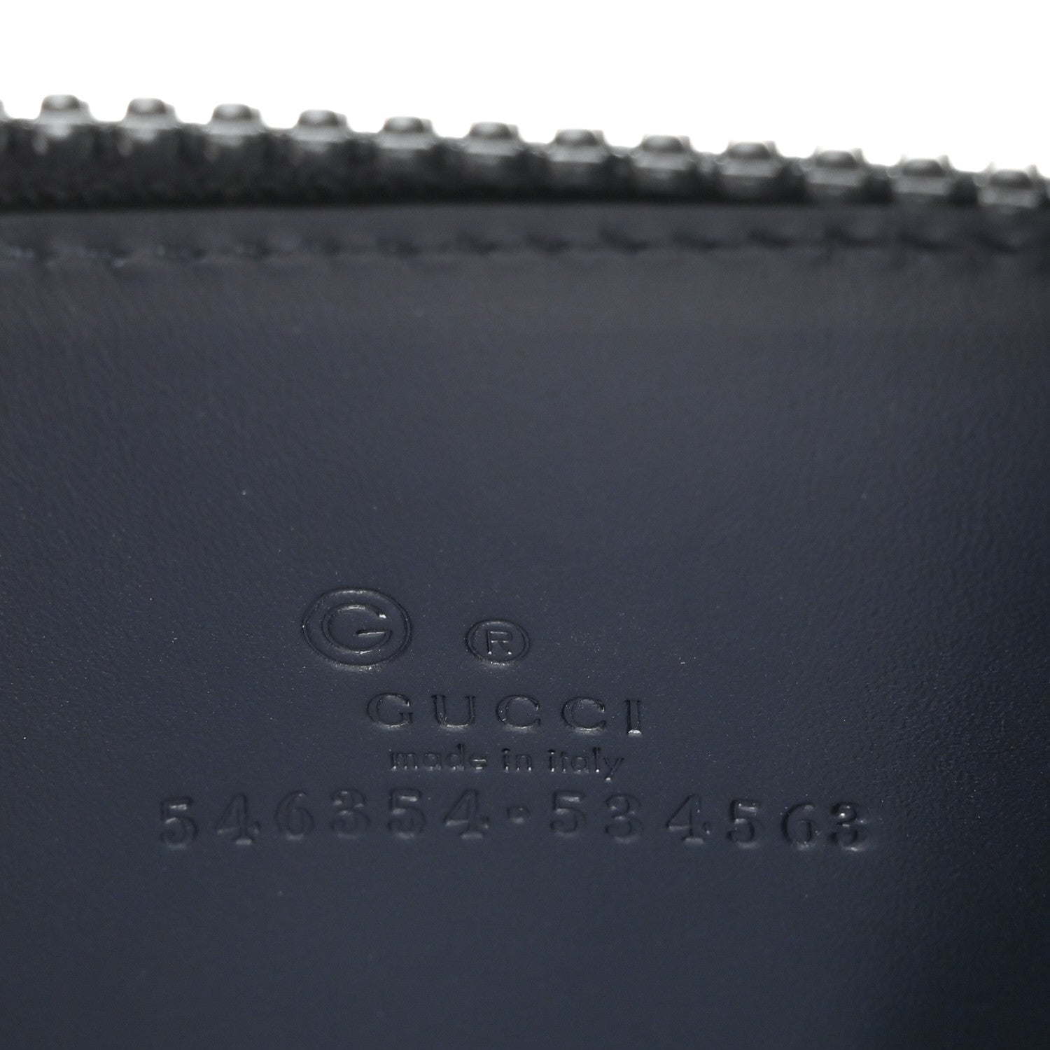 Gucci GG Supreme Monogram Blooms Zip Around Card Case Wallet Beige Blue Navy 6 of 7