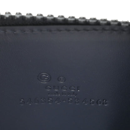 Gucci GG Supreme Monogram Blooms Zip Around Card Case Wallet Beige Blue Navy 6 of 7