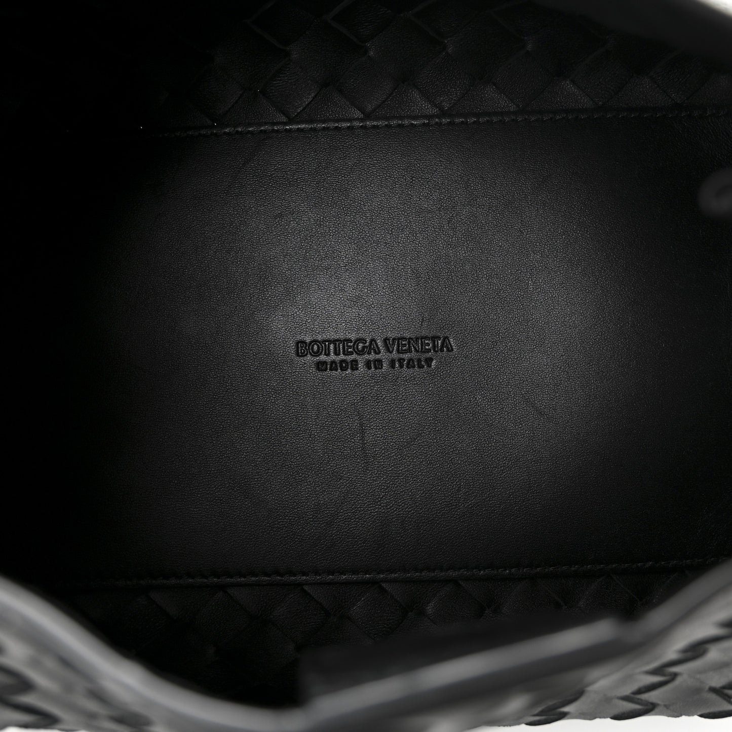 Nappa Intrecciato Medium Parachute Shoulder Bag Black