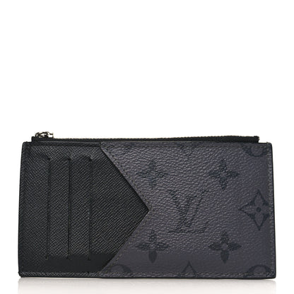 Louis Vuitton Reverse Monogram Eclipse Taiga Coin Card Holder 1 of 7