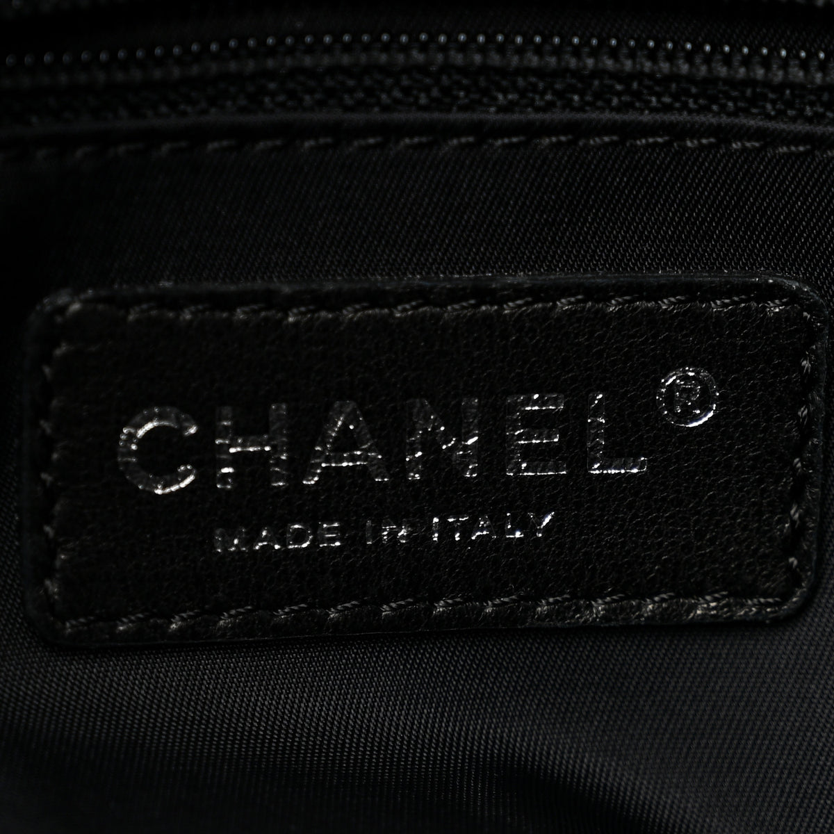 Chanel Coated Canvas Quilted Paris Biarritz Shoulder Bag Black 6 of 12