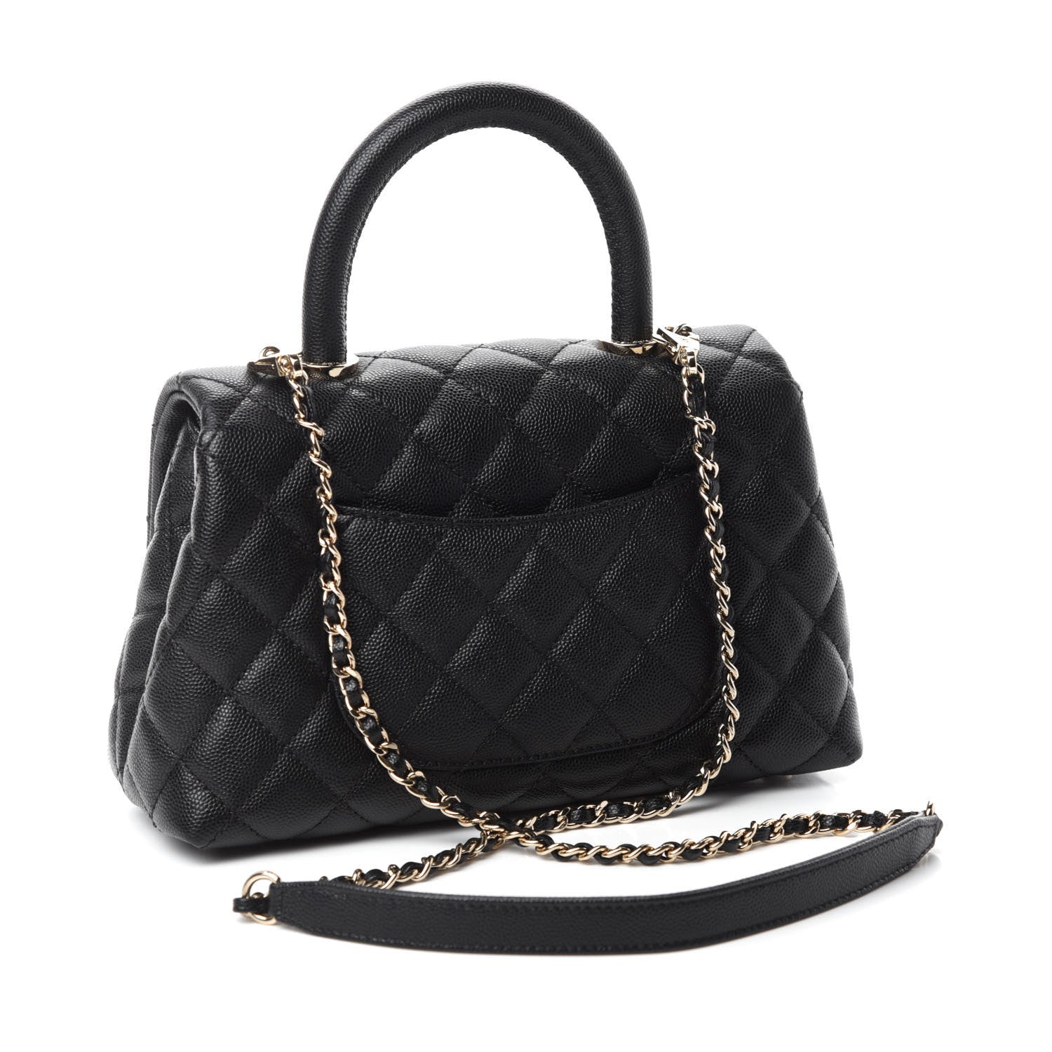 Chanel Caviar Quilted Mini Coco Handle Flap Black 3 of 11