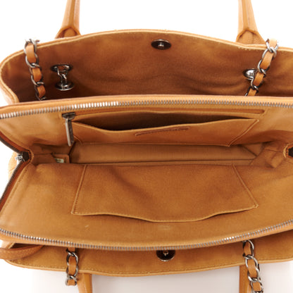 Chanel Grained Vegetal Calfskin Small Urban Shopping Tote Camel 5 of 10