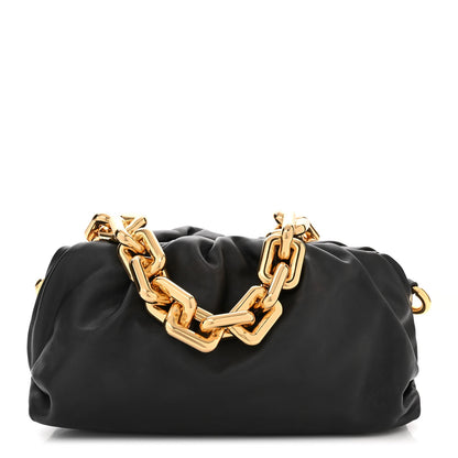 Bottega Veneta Calfskin The Pouch Chain Black 1 of 11