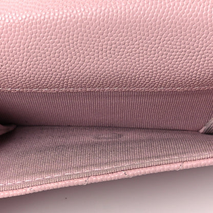 Chanel Caviar Quilted Double Flap Wallet Pink 6 of 9