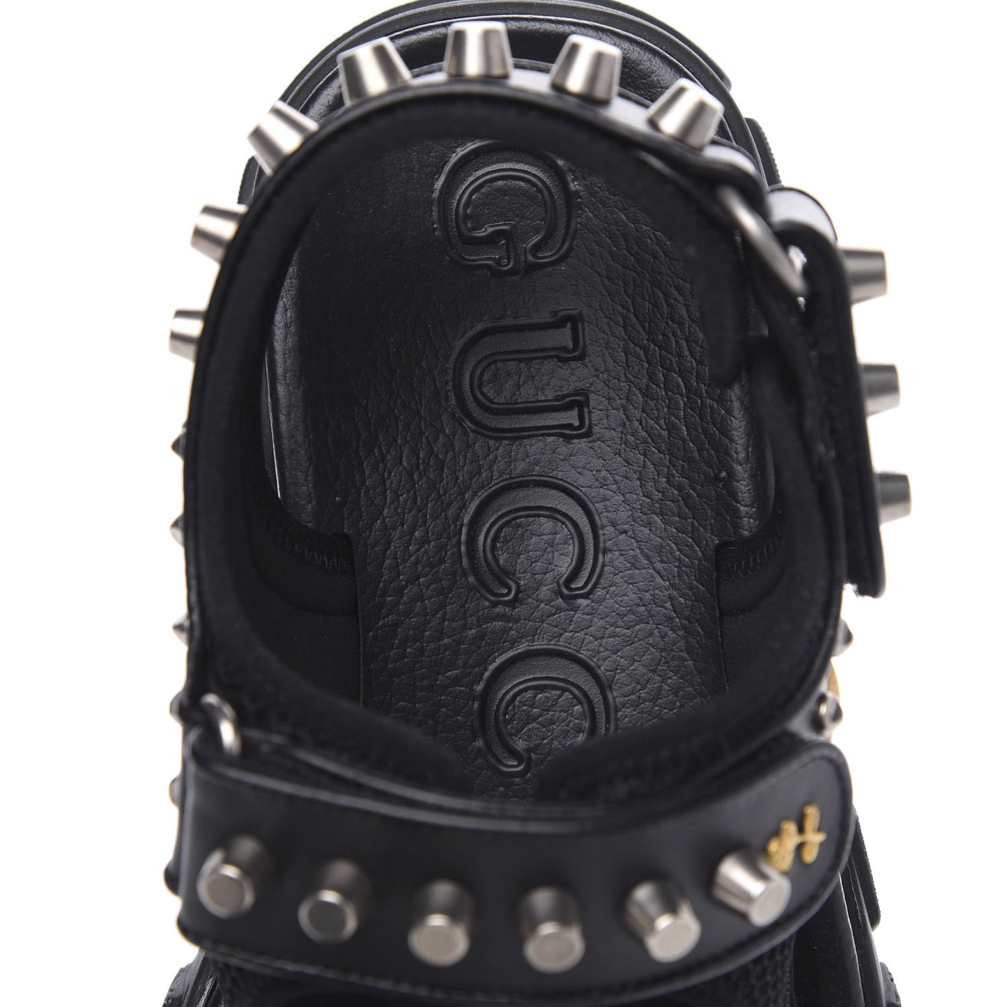 Technical Studded Canvas Calfskincandals 7 Black