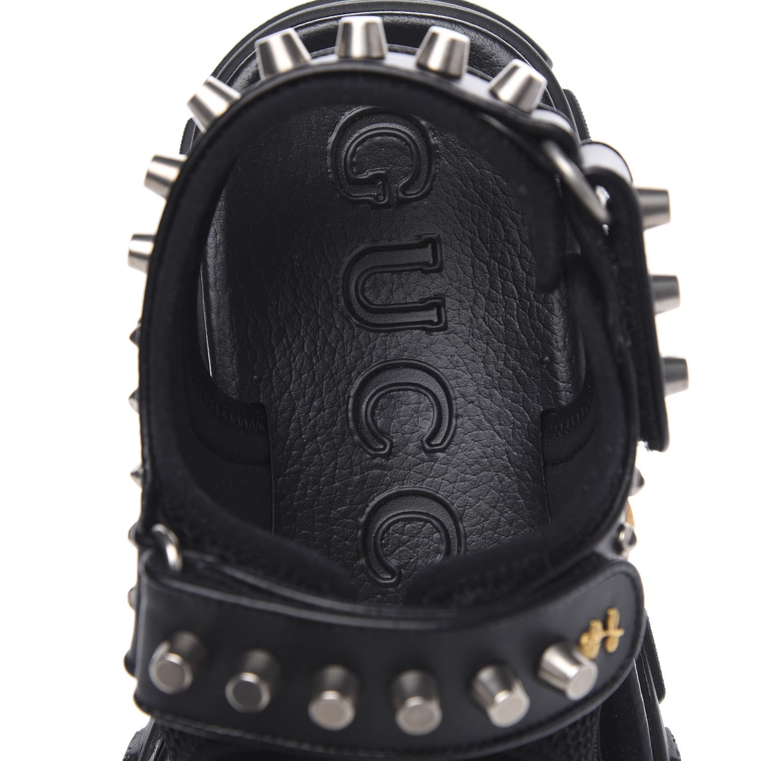 Gucci Technical Studded Canvas Calfskincandals 7 Black 6 of 8