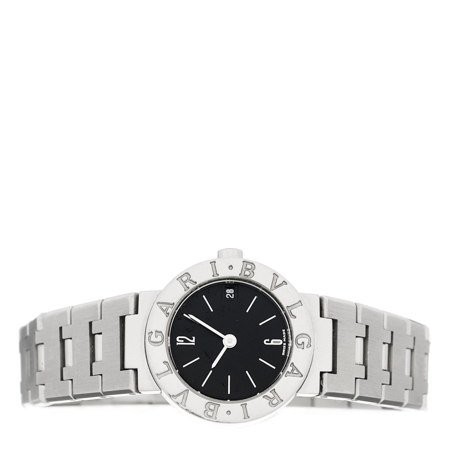 Stainless Steel 23mm Quartz Watch Black