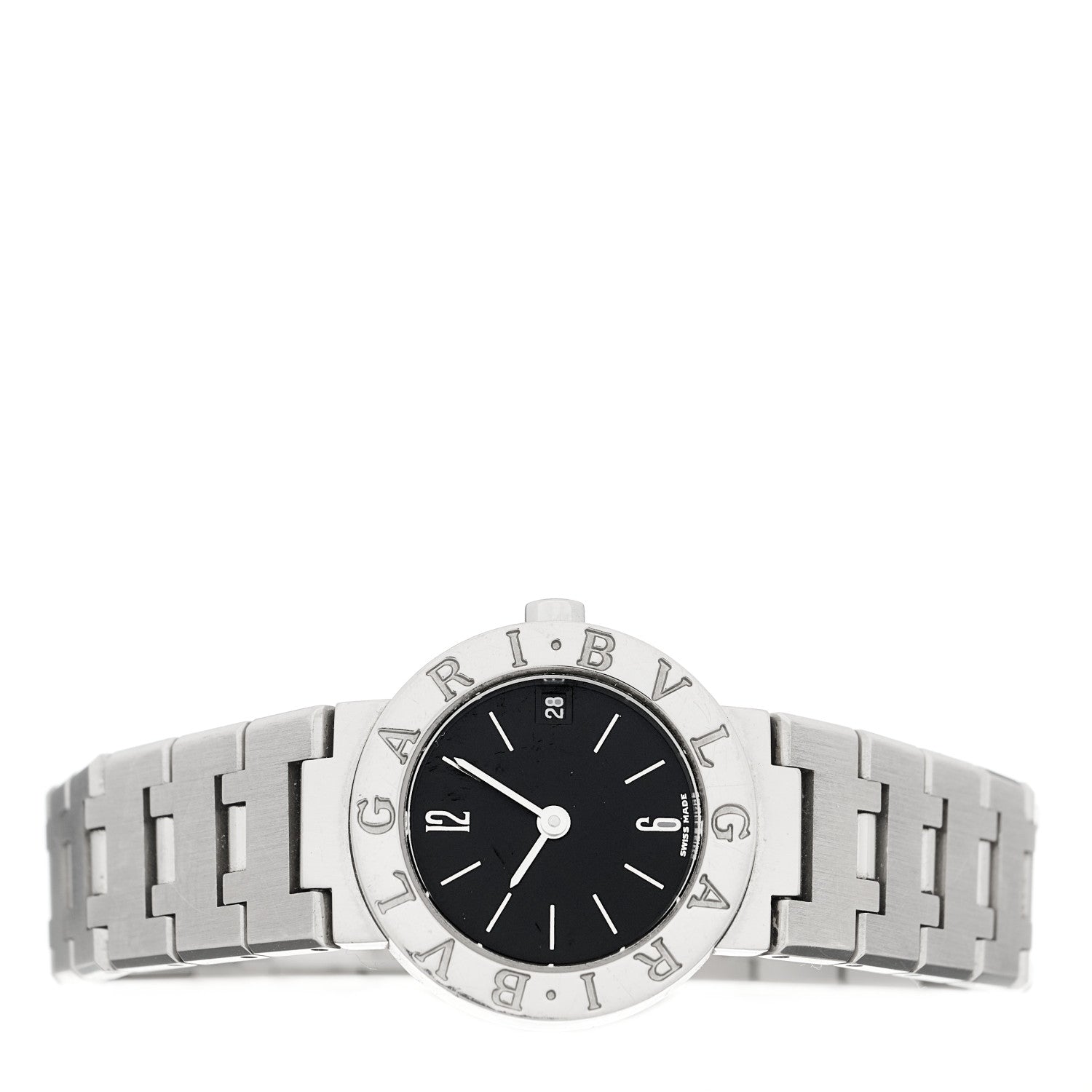 Bulgari Stainless Steel 23mm Quartz Watch Black 2 of 4