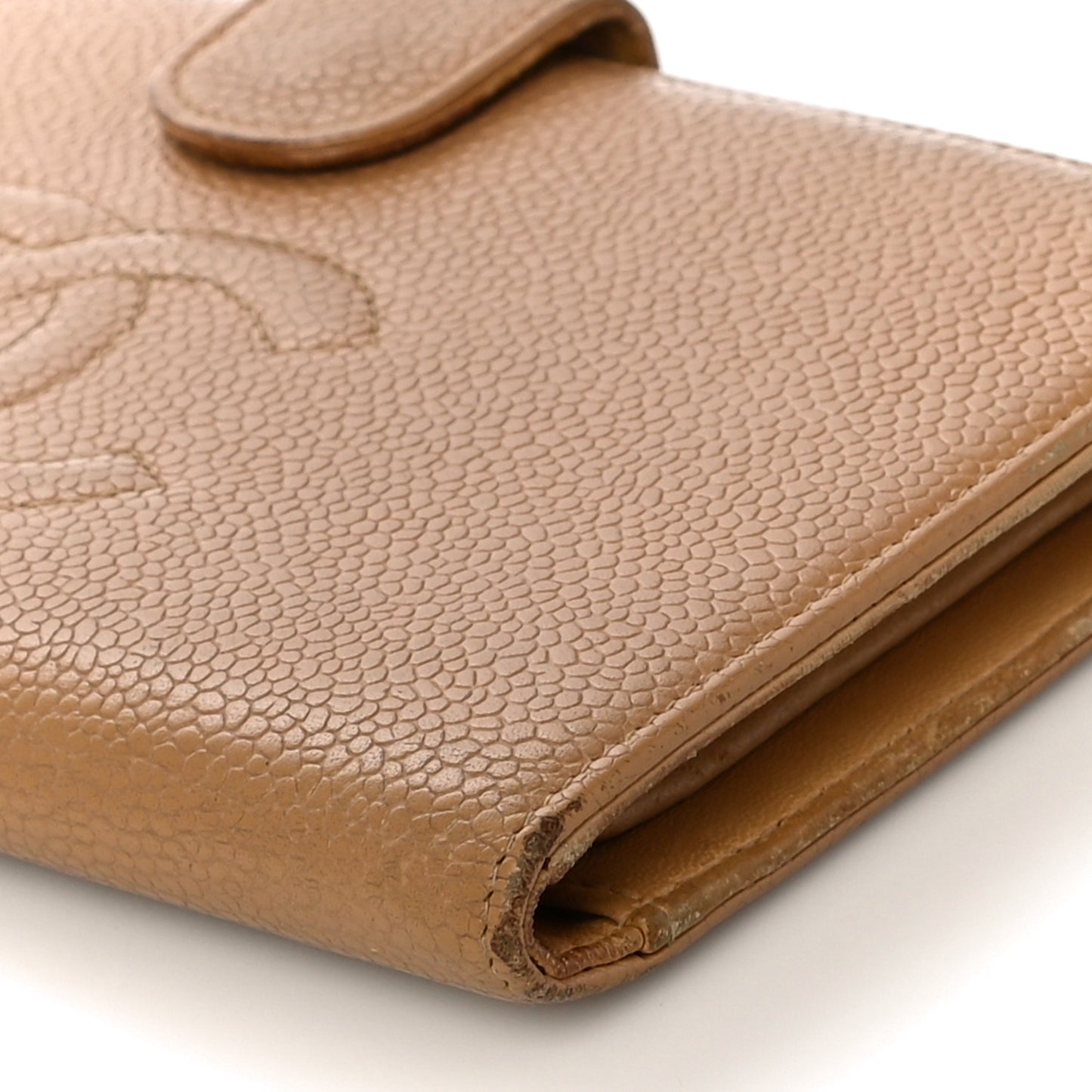Caviar Timeless CC French Wallet Beige