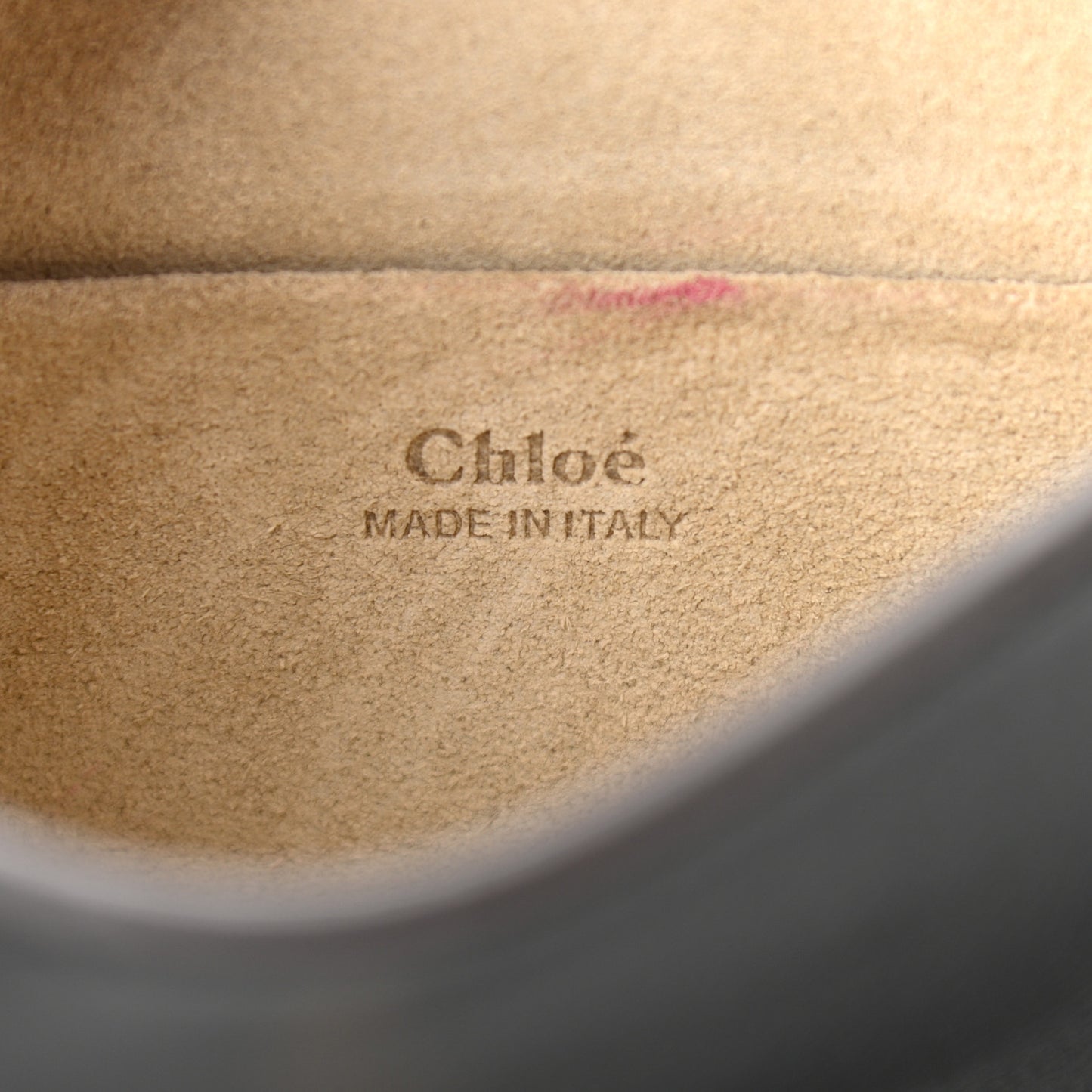 Calfskin Suede Small Nile Bracelet Bag Black