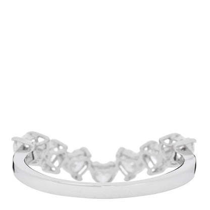 Parker & West by FASHIONPHILE 18K White Gold Diamond 1.00ctw Heart Cut Curved Ring 54 7 4 of 9