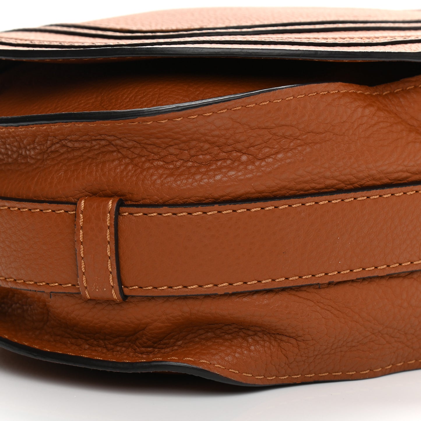 Calfskin Medium Marcie Round Crossbody Bag Tan