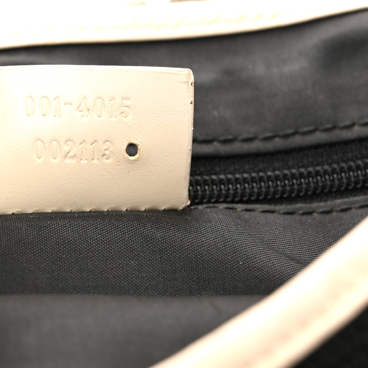 Canvas Calfskin Jackie O Chain Hobo White Black