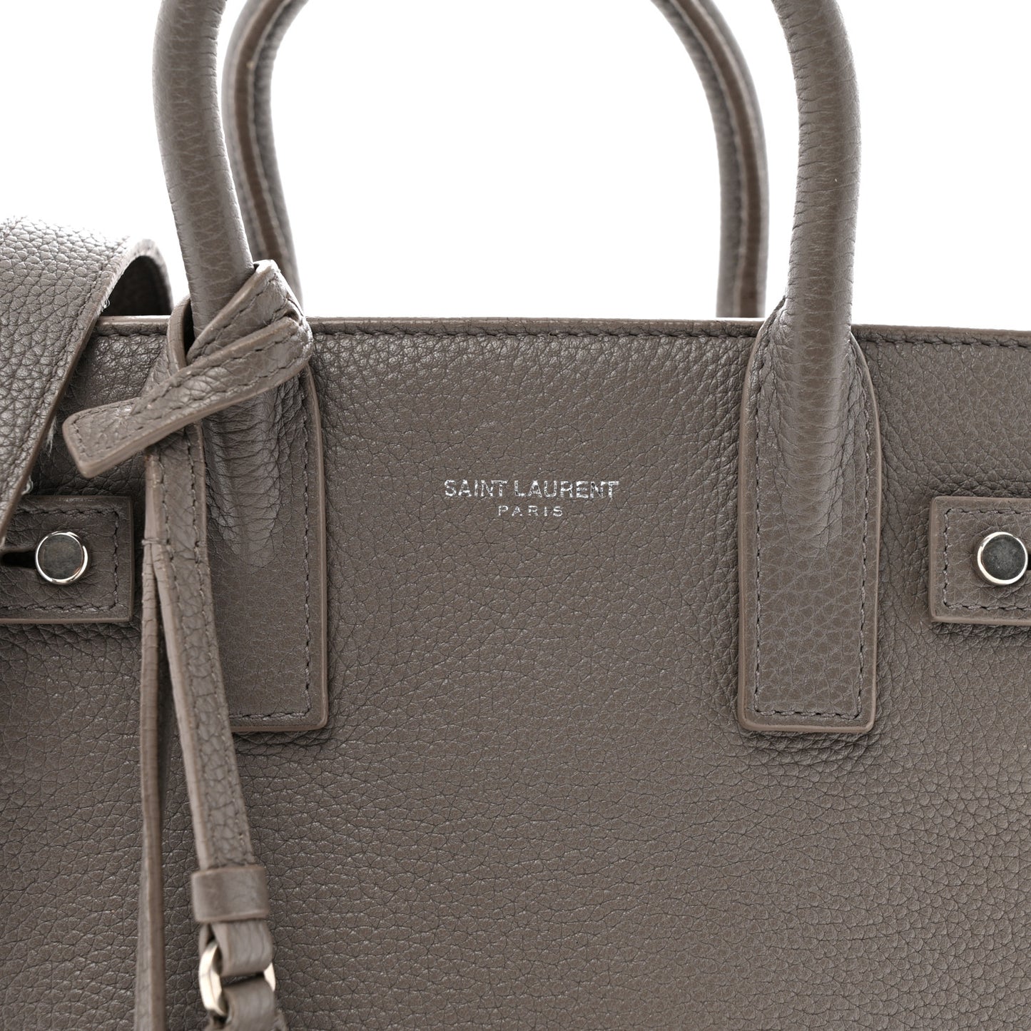 Grained Calfskin Nano Supple Sac De Jour Fog