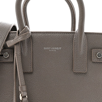 Saint Laurent Grained Calfskin Nano Supple Sac De Jour Fog 9 of 16
