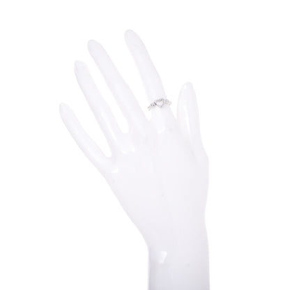 Tiffany Platinum Diamond Elsa Peretti Open Heart Ring 49 5 2 of 6