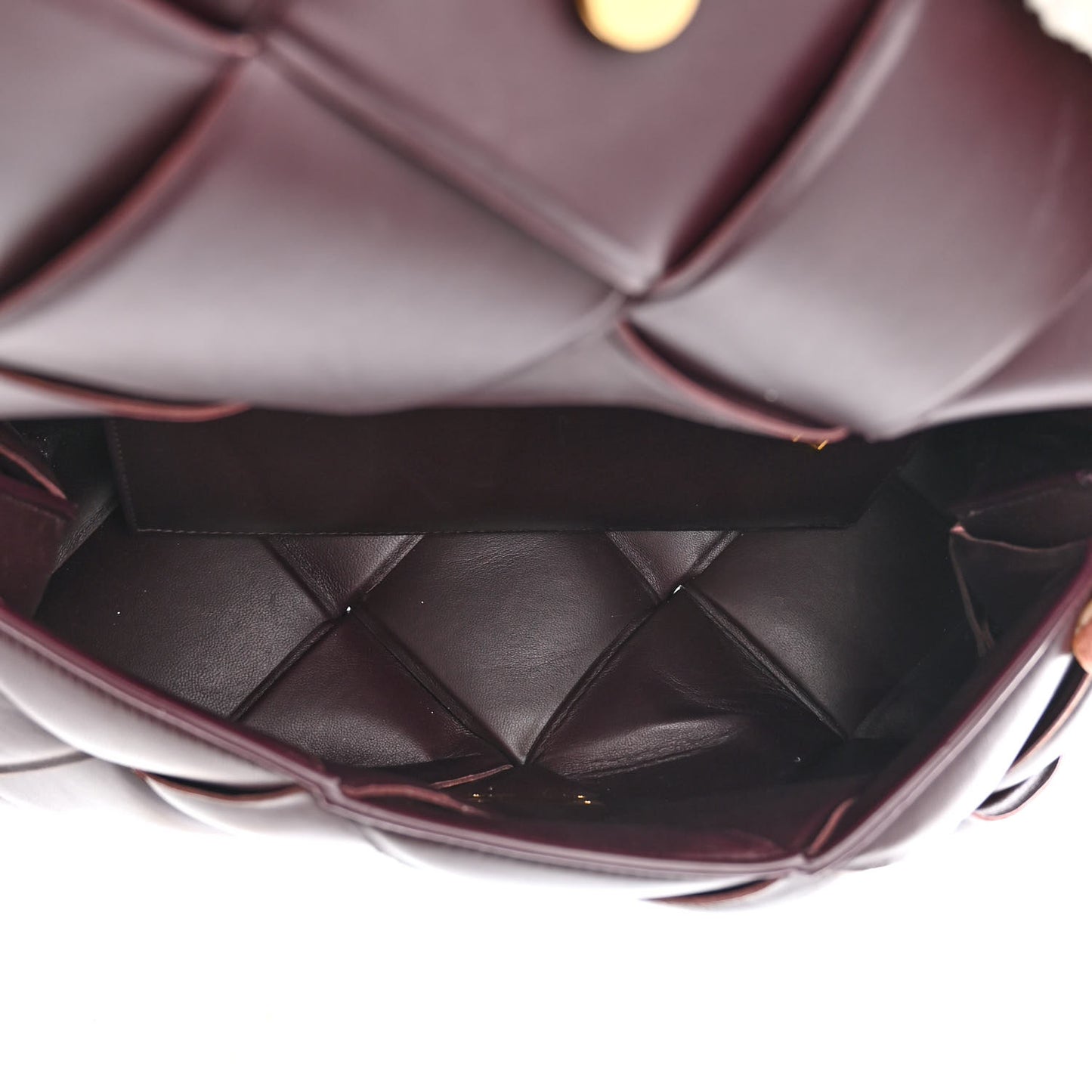 Nappa Intreccio Padded Top Handle Shoulder Bag Grape
