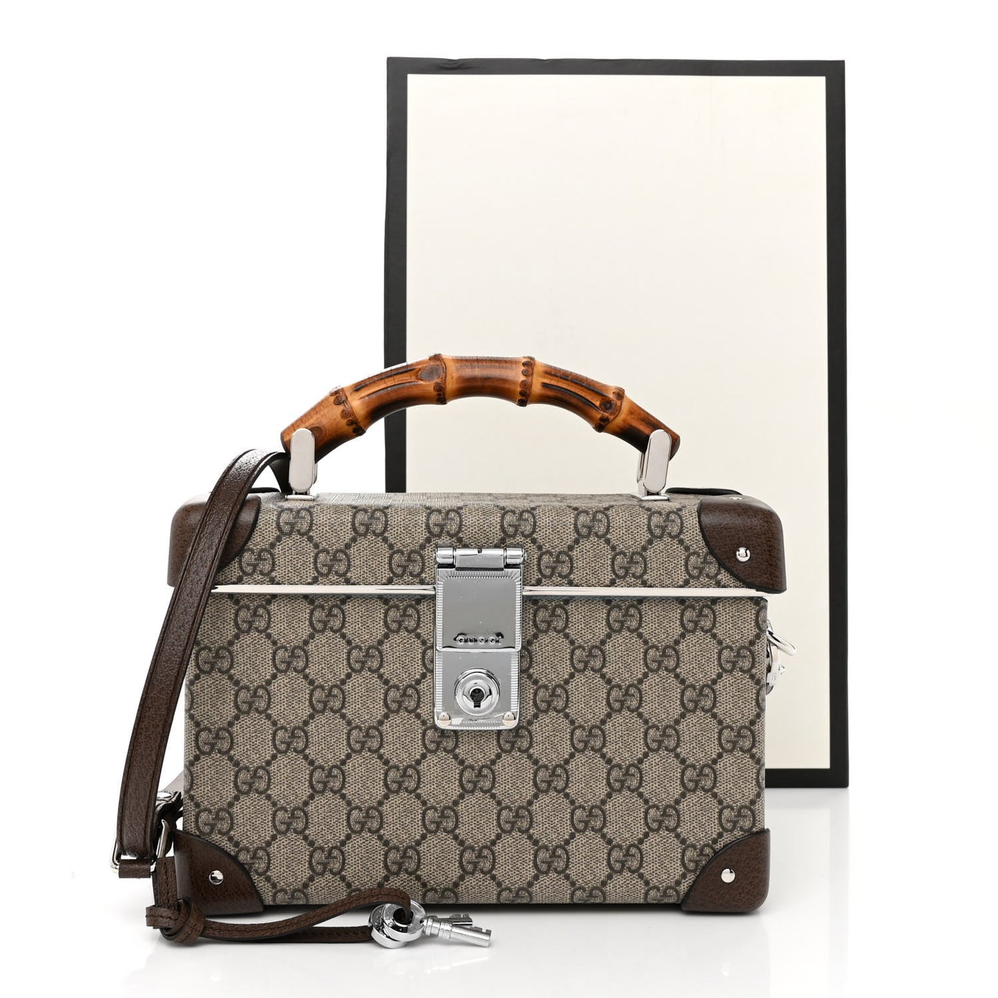 GG Supreme Monogram Globe-Trotter Beauty Case Brown