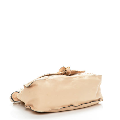 Chloe Lambskin Embroidered Large Marcie Satchel Beige 4 of 8