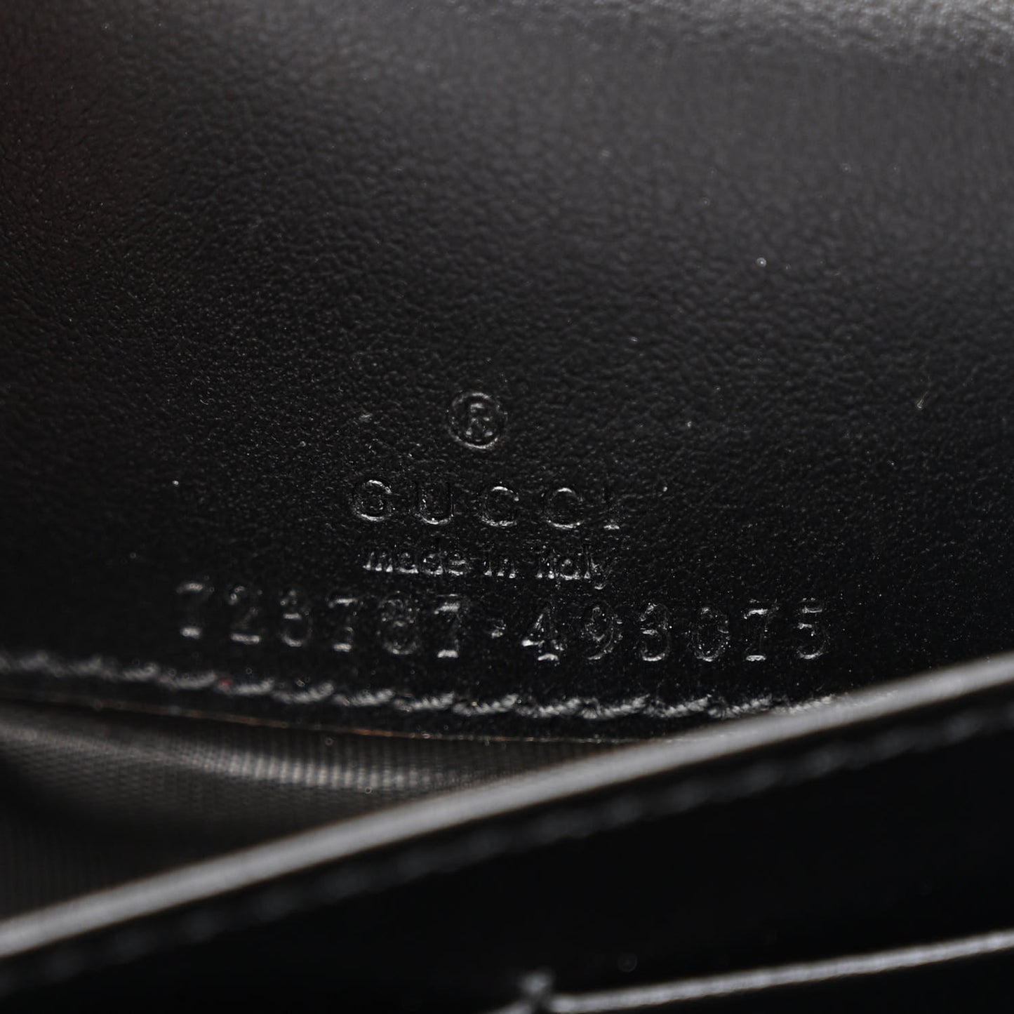 Calfskin GG Matelasse Chain Wallet Black
