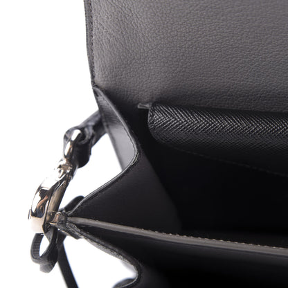 Prada Saffiano Lux Sound Shoulder Bag Black 12 of 14