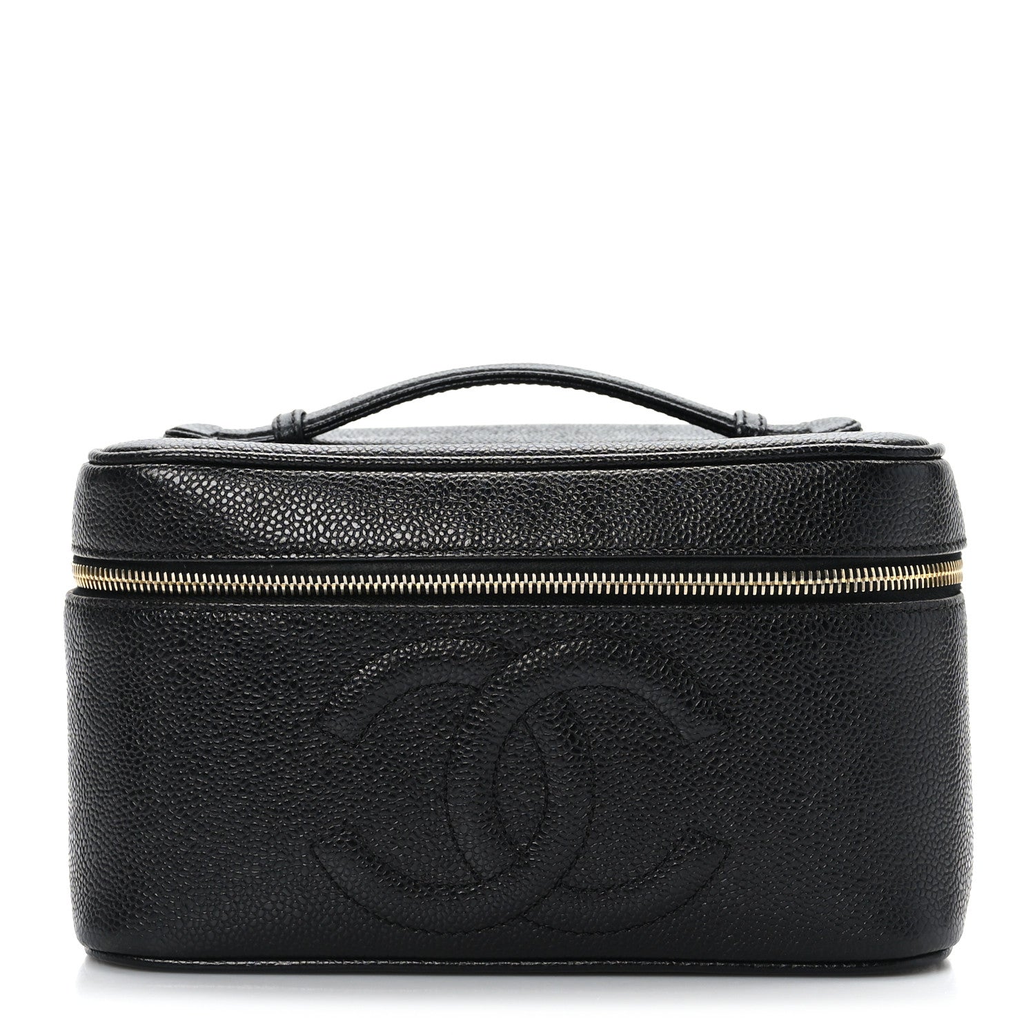 Chanel Caviar CC Vanity Cosmetic Case Black 1 of 11